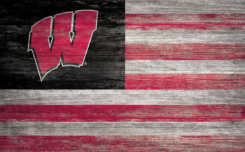 Wisconsin Badgers 0940-Flag 11x19