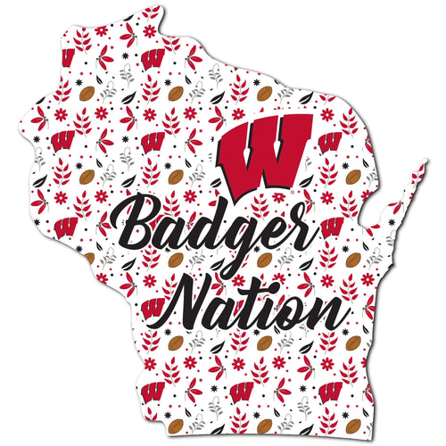 Wisconsin Badgers 0974-Floral State - 12"