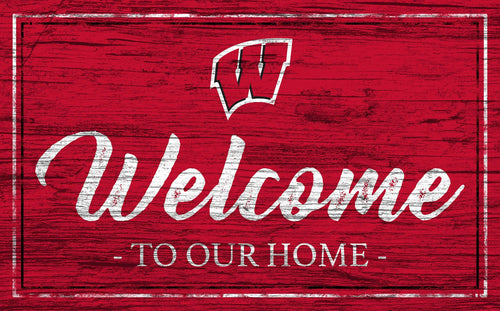 Wisconsin Badgers 0977-Welcome Team Color 11x19