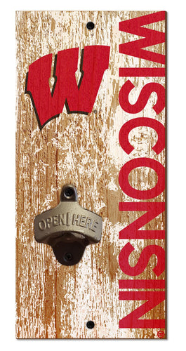 Wisconsin Badgers 0979-Bottle Opener 6x12