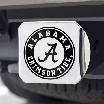 Alabama Chrome Hitch Cover University of Alabama - 3.4"x4" - Chrome Emblem on Chrome Hitch Cover SKU: 28903