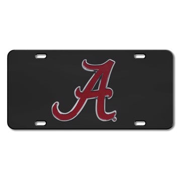 Wholesale-Alabama Crimson Tide Black Diecast License Plate 12"x6" SKU: 33618