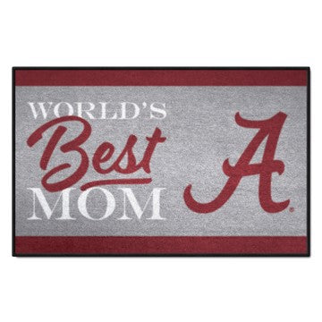 Wholesale-Alabama Crimson Tide Starter Mat - World's Best Mom 19"x30" SKU: 34523