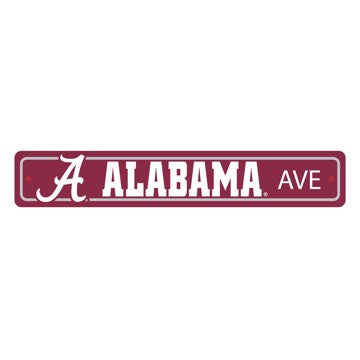 Wholesale-Alabama Crimson Tide Team Color Street Sign Décor 4in. X 24in. Lightweight SKU: 32238
