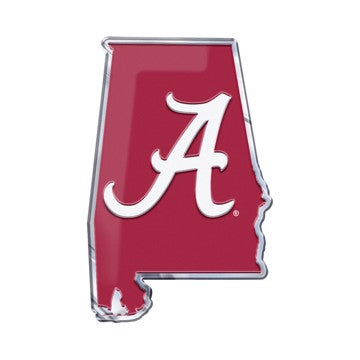 Wholesale-Alabama Embossed State Emblem University of Alabama Embossed State Emblem 3.25” x 3.25 - "A" Logo / Shape of Alabama SKU: 60856