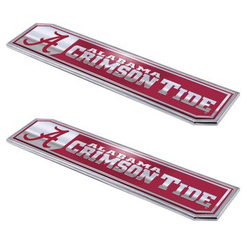 Wholesale-Alabama Embossed Truck Emblem 2-pk University of Alabama Embossed Truck Emblem 2-pk 1.75” x 8.25” - Primary Logo & Wordmark SKU: 60826