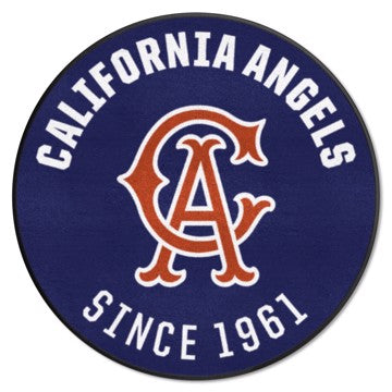 Wholesale-Anaheim Angels Roundel Mat - Retro Collection MLB Accent Rug - Round - 27" diameter SKU: 1967