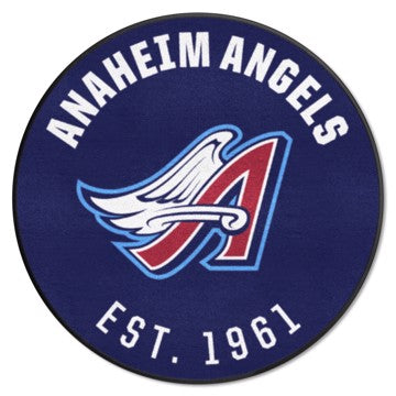 Wholesale-Anaheim Angels Roundel Mat - Retro Collection MLB Accent Rug - Round - 27" diameter SKU: 2232