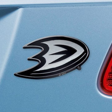 Wholesale-Anaheim Ducks Emblem - Chrome NHL Exterior Auto Accessory - Chrome Emblem - 2" x 3.2" SKU: 17191