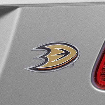 Wholesale-Anaheim Ducks Embossed Color Emblem NHL Exterior Auto Accessory - Aluminum Color SKU: 60477