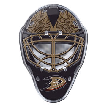 Wholesale-Anaheim Ducks Embossed Helmet Emblem NHL Exterior Auto Accessory - Aluminum Color SKU: 60712