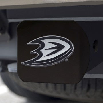 Wholesale-Anaheim Ducks Hitch Cover NHL Chrome Emblem on Black Hitch - 3.4" x 4" SKU: 21004