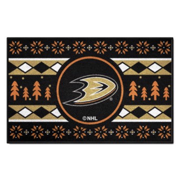 Wholesale-Anaheim Ducks Holiday Sweater Starter Mat NHL Accent Rug - 19" x 30" SKU: 26845