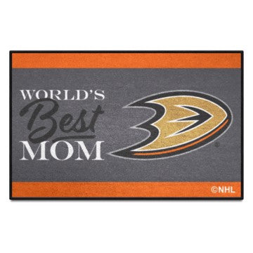 Wholesale-Anaheim Ducks Starter Mat - World's Best Mom NHL Accent Rug - 19" x 30" SKU: 34137