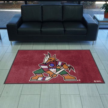 Wholesale-Arizona Coyotes Coyotes 4X6 High-Traffic Mat with Rubber Backing NHL Commercial Mat - Landscape Orientation - Indoor - 43" x 67" SKU: 12875