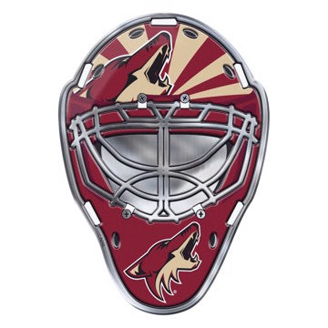 Wholesale-Arizona Coyotes Embossed Helmet Emblem NHL Exterior Auto Accessory - Aluminum Color SKU: 60732