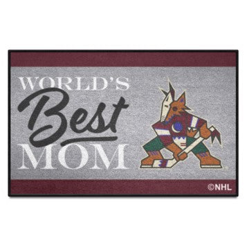 Wholesale-Arizona Coyotes Starter Mat - World's Best Mom NHL Accent Rug - 19" x 30" SKU: 34138