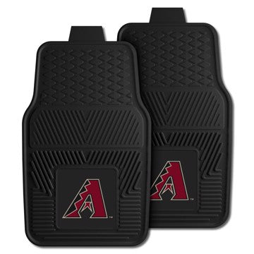 Wholesale-Arizona Diamondbacks 2-pc Vinyl Car Mat Set MLB Auto Floor Mat - 2 piece Set - 17" x 27" SKU: 8830