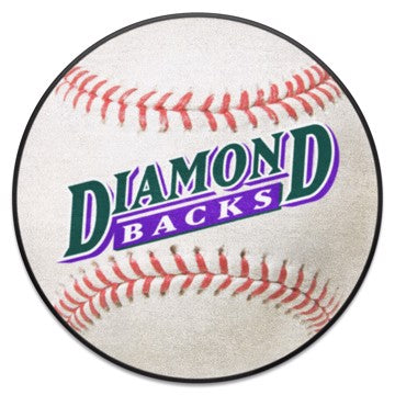 Wholesale-Arizona Diamondbacks Baseball Mat - Retro Collection MLB Accent Rug - Round - 27" diameter SKU: 2296