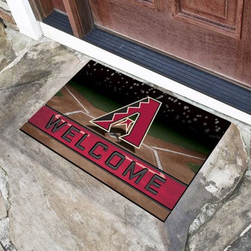 Wholesale-Arizona Diamondbacks Crumb Rubber Door Mat MLB Outdoor Door Mat - 18" x 30" SKU: 21909