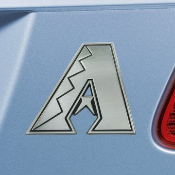 Wholesale-Arizona Diamondbacks Emblem - Chrome MLB Exterior Auto Accessory - Chrome Emblem - 2" x 3.2" SKU: 26498