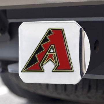 Wholesale-Arizona Diamondbacks Hitch Cover MLB Color Emblem on Chrome Hitch - 3.4" x 4" SKU: 26500
