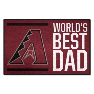 Wholesale-Arizona Diamondbacks World's Best Dad Starter Mat MLB Accent Rug - 19" x 30" SKU: 31114