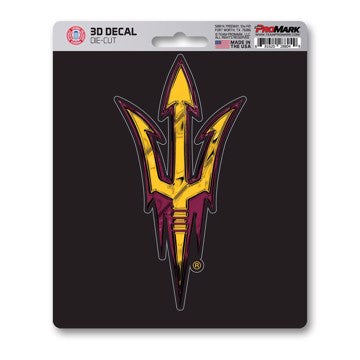 Wholesale-Arizona State 3D Decal Arizona State University 3D Decal 5” x 6.25” - "Pitchfork" Logo SKU: 62800