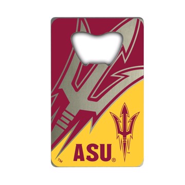 Wholesale-Arizona State Credit Card Bottle Opener Arizona State University Credit Card Bottle Opener 2” x 3.25 - "Pitchfork" Logo And "ASU" SKU: 62572