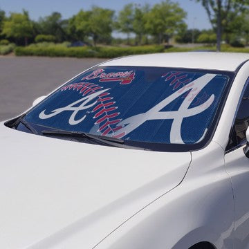 Wholesale-Atlanta Braves Auto Shade MLB Windshield Sun Shade - 59" x 29.5" SKU: 28525