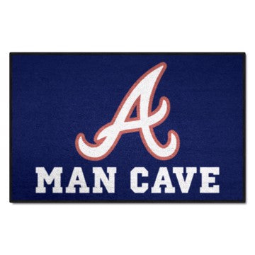 Wholesale-Atlanta Braves Man Cave Starter MLB Accent Rug - 19" x 30" SKU: 22375