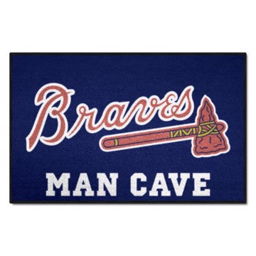 Wholesale-Atlanta Braves Man Cave Starter MLB Accent Rug - 19" x 30" SKU: 29187