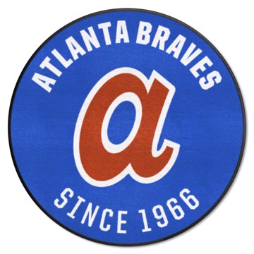 Wholesale-Atlanta Braves Roundel Mat - Retro Collection MLB Accent Rug - Round - 27" diameter SKU: 2040