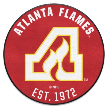 Wholesale-Atlanta Flames Roundel Mat - Retro Collection NHL Accent Rug - Round - 27" diameter SKU: 35434
