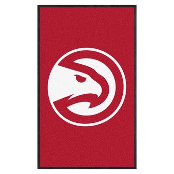 Wholesale-Atlanta Hawks 3X5 High-Traffic Mat with Rubber Backing NBA Commercial Mat - Portrait Orientation - Indoor - 33.5" x 57" SKU: 9898