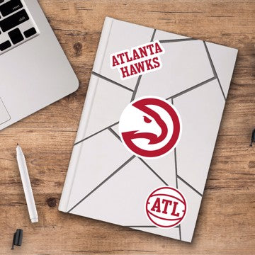 Wholesale-Atlanta Hawks Decal 3-pk NBA 3 Piece - 5” x 6.25” (total) SKU: 63190