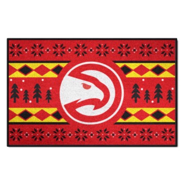 Wholesale-Atlanta Hawks Holiday Sweater Starter Mat NBA Accent Rug - 19" x 30" SKU: 26815