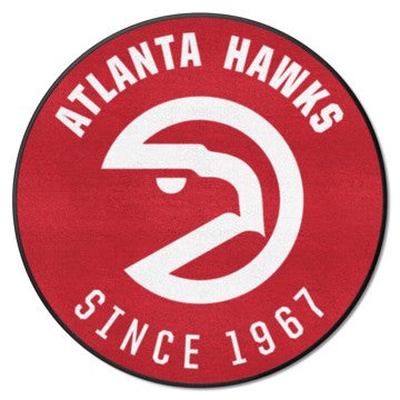 Wholesale-Atlanta Hawks Roundel Mat - Retro Collection NBA Accent Rug - Round - 27" diameter SKU: 35207
