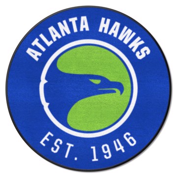 Wholesale-Atlanta Hawks Roundel Mat - Retro Collection NBA Accent Rug - Round - 27" diameter SKU: 35218