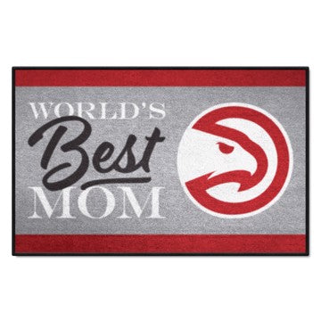 Wholesale-Atlanta Hawks Starter Mat - World's Best Mom NBA Accent Rug - 19" x 30" SKU: 34169
