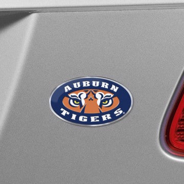 Wholesale-Auburn Embossed Color Emblem 2 Auburn University Embossed Color Emblem 2 3.25” x 3.25 - "Tiger Eyes" Alternate Logo SKU: 60625