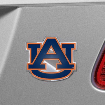Wholesale-Auburn Embossed Color Emblem Auburn University Embossed Color Emblem 3.25” x 3.25” - "AU" Logo SKU: 60511