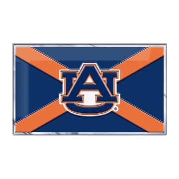 Wholesale-Auburn Embossed State Flag Emblem Auburn University Embossed State Flag Emblem 2" x 3.5" - Primary Team Logo on State Flag Design SKU: 60921