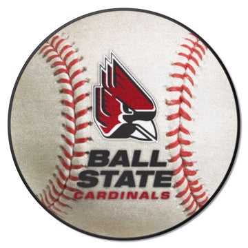 Wholesale-Ball State Cardinals Baseball Mat 27" diameter SKU: 4293