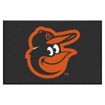 Wholesale-Baltimore Orioles 4X6 High-Traffic Mat with Durable Rubber Backing MLB Commercial Mat - Landscape Orientation - Indoor - 43" x 67" SKU: 9646