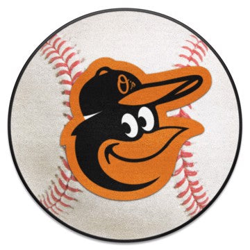 Wholesale-Baltimore Orioles Baseball Mat MLB Accent Rug - Round - 27" diameter SKU: 15173