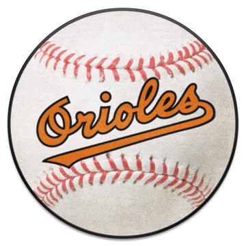 Wholesale-Baltimore Orioles Baseball Mat - Retro Collection MLB Accent Rug - Round - 27" diameter SKU: 1724
