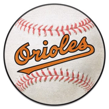 Wholesale-Baltimore Orioles Baseball Mat - Retro Collection MLB Accent Rug - Round - 27" diameter SKU: 2073