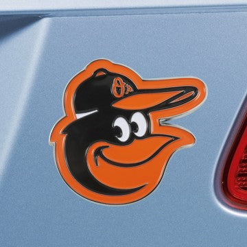 Wholesale-Baltimore Orioles Emblem - Color MLB Exterior Auto Accessory - Color Emblem - 3.2" x 3" SKU: 26512