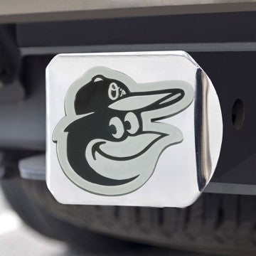 Wholesale-Baltimore Orioles Hitch Cover MLB Chrome Emblem on Chrome Hitch - 3.4" x 4" SKU: 26517